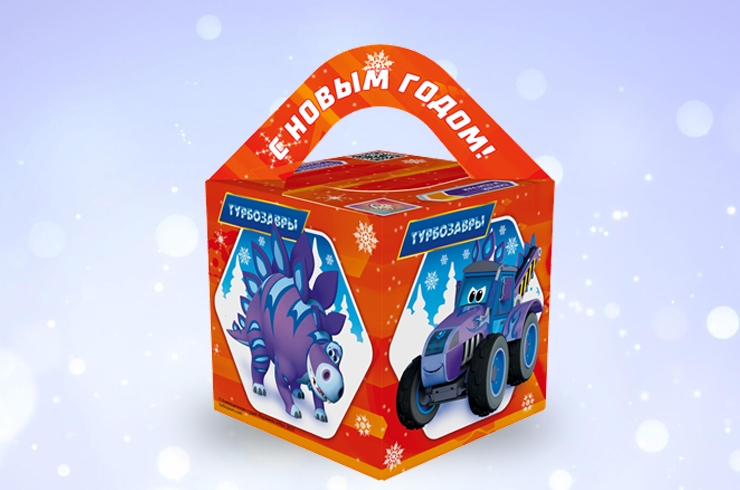 Новогодний подарок Кубик Турбозавры
